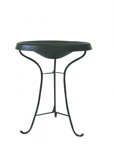 Select Heated Pedestal Birdbath Black