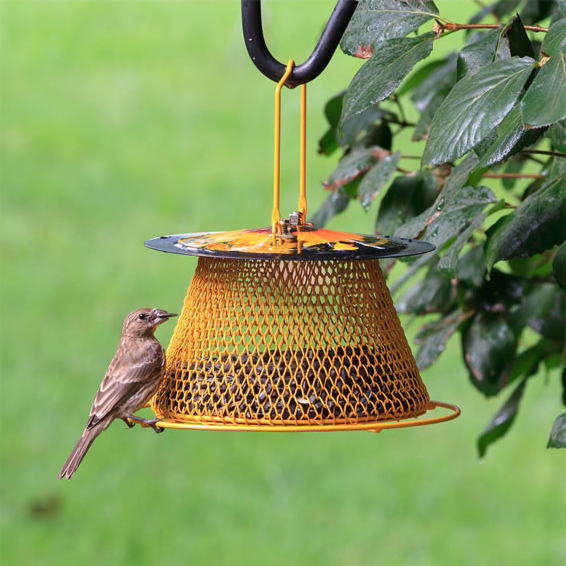 sunflower basket bird feeder