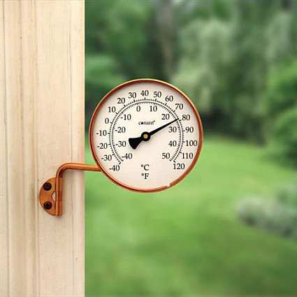 Vermont Outdoor Thermometer & Rain Gauge Combo, Solid Brass Outdoor Weather  Instruments at Fiddle Creek Farms