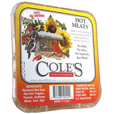 Cole's Hot Meats Suet Cake 6/Pack