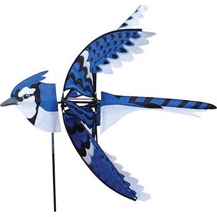 Flying Eastern Blue Jay Wind Spinner Large