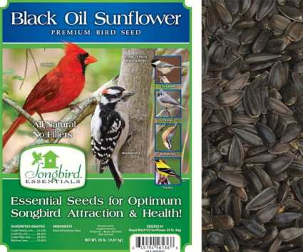 Songbird Royal Black Oil Sunflower Bird Seed 20#
