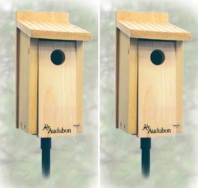 Audubon Cedar Bluebird House Package w/Pole Kit