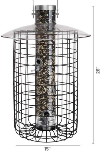 Droll Yankees B-7DC Domed Caged Shelter Bird Feeder