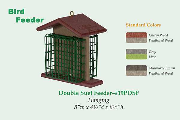 Amish Recycled Poly Double Suet Feeder