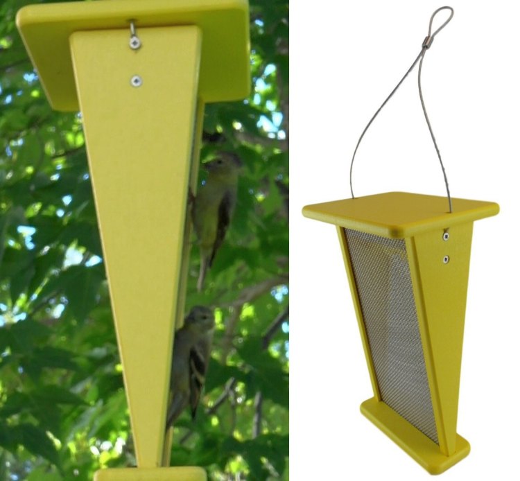 Recycled Plastic V-Shaped Goldfinch Feeder