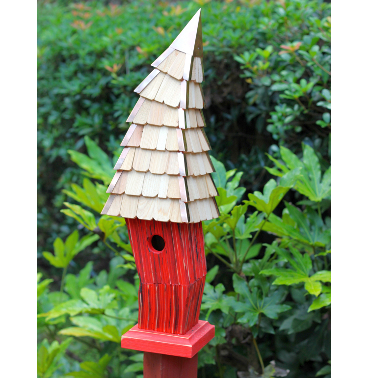 Birdiwampus Birdhouse Red