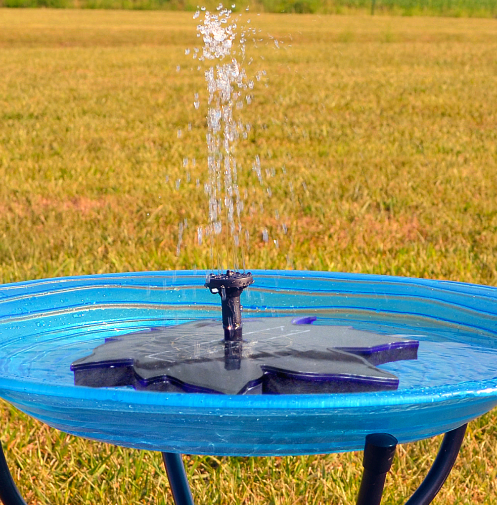 Floating Solar Leaf Birdbath Bubbler