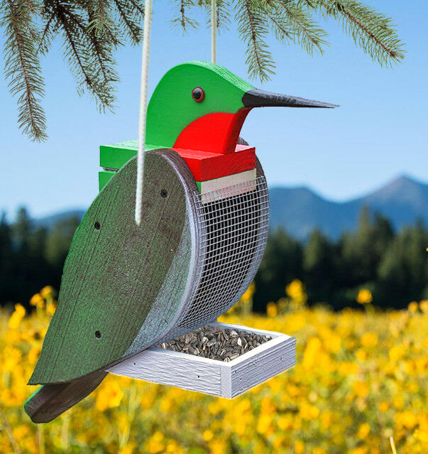 Amish Hand-Made Shaped Bird Feeder Hummingbird