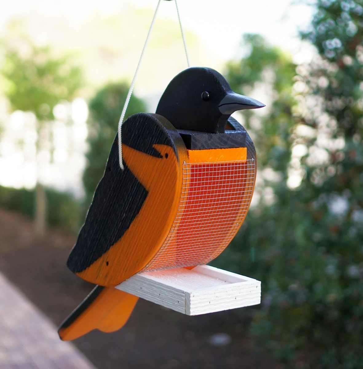 Amish Hand-Made Shaped Bird Feeder Oriole