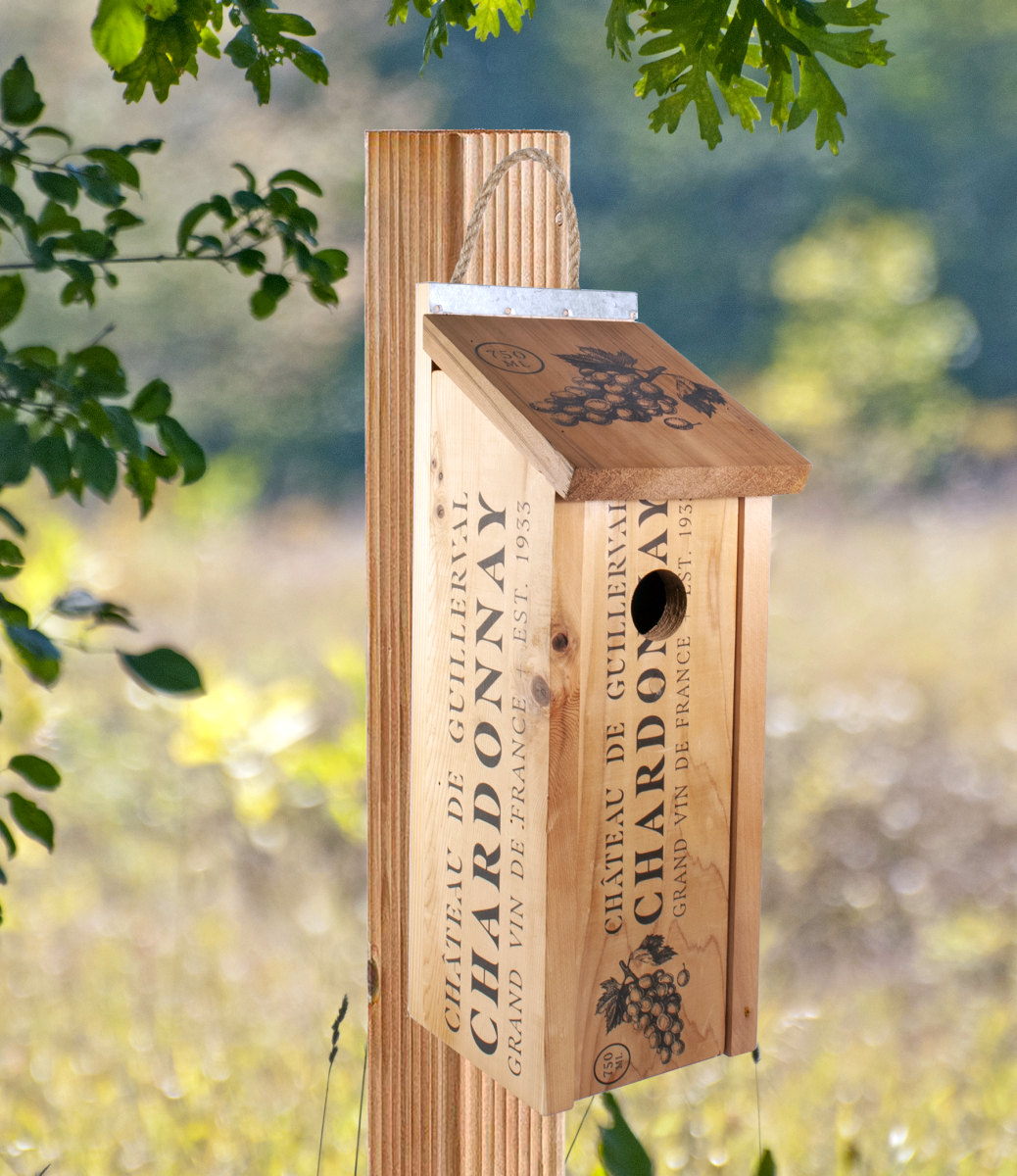 Audubon Novelty Wine Crate Bluebird House