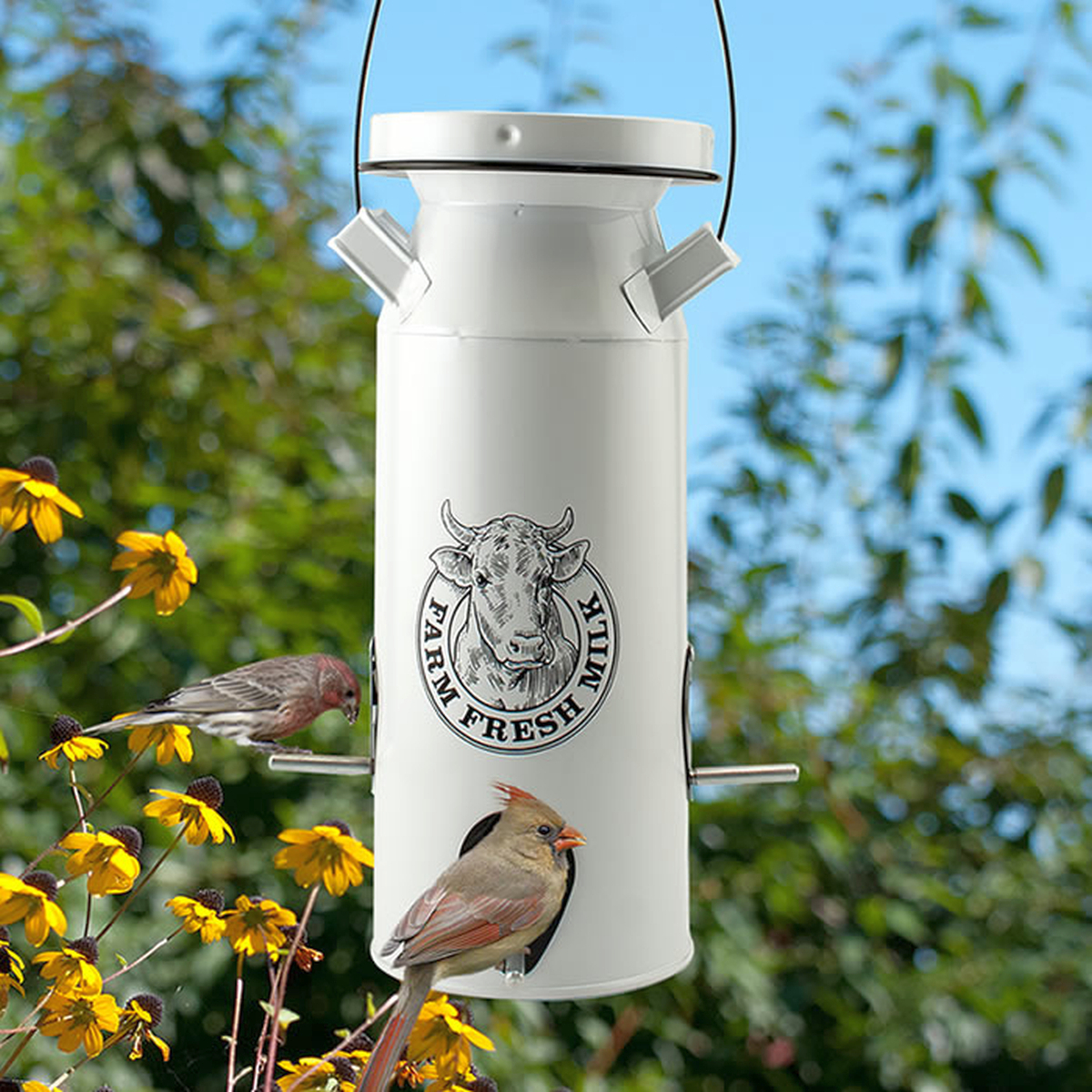 Milkhouse Vintage Milk Can Seed Feeder