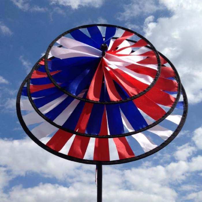 Patriotic Triple Garden Spinner