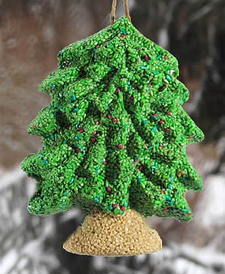 Merry Christmas Tree Hanging Bird Feeder